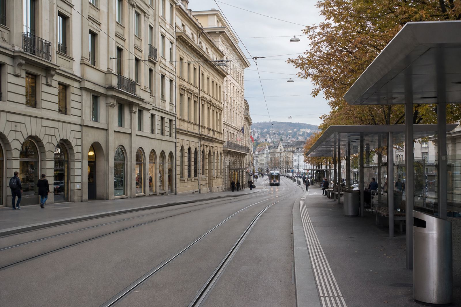Zürich street near the correspondence address